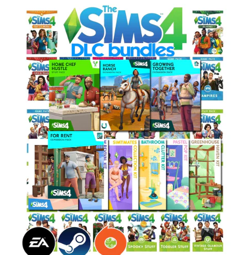 The Sims 4 Complete Collection With All DLC Expansions +72 Stuff Packs For PC WINDOWS